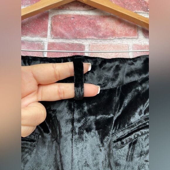 Philosophy Di Alberta Ferretti Black Velvet Trouser Pants Size 8 - Picture 16 of 16